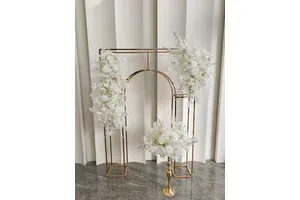 WHite Custom Table Floral Runner Centerpiece Plant Arrangement Silk Artificial Flowers Decoration for Wedding Photography Party