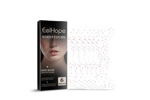 Glitter Skincare Freckles Face Tattoo 6 Sheets/box Sparkle Freckle Tattoo Stardust Speckle Makeup Patch, Face Tattoo for Women