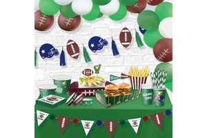 Xieli Football Game Themed Party Supplies Tableware Kits for Party Table Decorations
