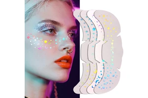 Temporary Makeup Patches Sparkling Face Freckles Glitter Tattoo Stickers for Women Festivals Concerts Parties Cosplay -Cosmetic