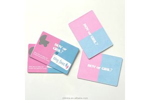 Nice Baby Shower & Halloween Party Supplies Blue and Pink Gender Reveal Game Cards for Boy or Girl Vote