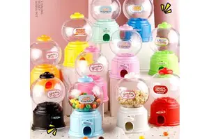 Candy Machine Portable Mini Plastic Gum Coin Dispenser Sweety Treat Grabbing Gumball Box Birthday Christmas Party Favors