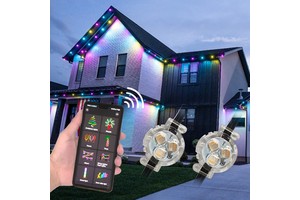 Christmas Lights 2025 150ft 200ft 300ft 12V RGBW App Control LED IP68 PC Material Permanent Holiday System Home Lighting