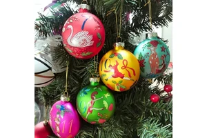 Customizable Colorful Christmas Tree Ornaments with UV Print-Home Hanging Decor & Christmas Gifts