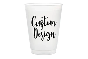 Wholesale Clear Hard Plastic pp Cup BPA-FREE Stadium Cup Custom logo Printed 8oz 10oz 20oz Frosted Cups for Wedding