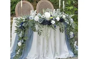 New Design High Quality Floral Table Garlands Flower Wedding Hanging Garland Dusty Flower Garland for Wedding Party Decoration