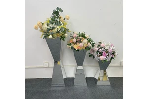 Hot Sale Tall Gold Metal Stainless Steel Plinths Flower Stand Table Decoration Wedding Centerpieces for Wedding Event Party