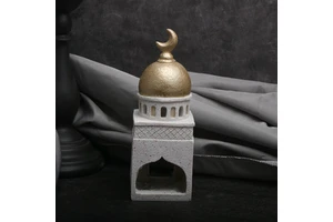 Ramadan Eid Al-Fitr Mubarak Resin Handmade Mosque Castle Star Desktop Decorations Supplies Waterproof Indoor Use Factory Price