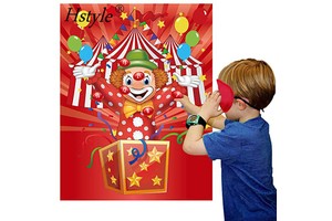Carnival Games Pin the Nose on the Clown Party Supplies Favors Circus Theme Birthday Party Decorations for Kids SD359