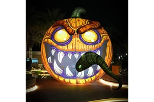 Giant Halloween Advertising Inflatable Ghost And Large Pumpkin Model Balloon For Decorations