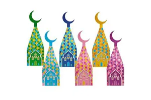 DAMAI Eid Mubarak Gift Boxes Mosque Moon Lantern Candy Treat Decorative Packaging for Muslim Ramadan Supplies