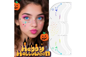 Custom Temporary Halloween Indian Body Party Waterproof Non-Toxic Eco-Friendly Holographic Multicolor Glitter Tattoo Stickers