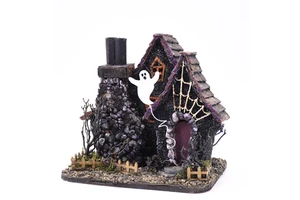 GY BSCI Outdoor Decor House Screaming Funny Natural Twigs Wreaths Hanging Halloween Decorations