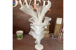 LEDA New Artificial White Gauze Wedding Flowers Elegant Table Decorations for Wedding Party