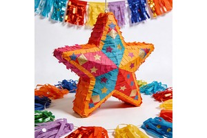 Wholesale Lanweier Traditional Candy Knocking Game Props Colorful Stars Paper Pinata for Party Birthday Celebrations