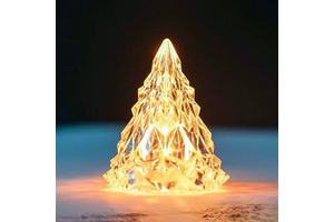 Christmas Decorations Indoor LED Atmosphere Lights Plastic Tree-Shaped Light Night Lights Button Battery for Wedding Romantic