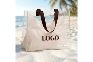 Wholesale Custom PVC Transparent Clear Fashion Jelly Tote Gift Bag Welcome Shopping Bags For Party Wedding Guests