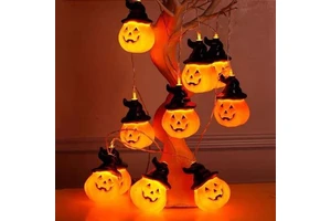 Halloween 3D Pumpkin Bat Ghost Battery Outdoor Light Decoration Home Decor for Halloween Holiday Party Bar Decoration