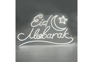 Jusee 2026 Ramadan Supplies 40cm 60cm 80cm Ramadan Mubarak Neon Light Mosque Wall Art Led Neon Eid Sign Decoration