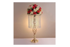 Metal Wedding Centerpieces for Tables Tall Crystal Flower Stand Wedding Road Lead Flower Holders Centerpiece