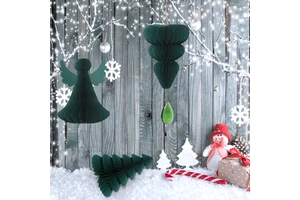 Eco-friendly Christmas Decorations Christmas Ornaments Paper Tree with Magnet for Home Decor