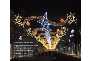 Mall Decoration Luz De Decoracion Navidena Luces Con Motivo De Navidad De Marco De Poste 2D Al Aire Libre