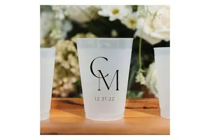 Personalized ROMANCE Style Wedding Favors Bridal Party Gifts Reusable Frosted Shatterproof Flex Waterproof Digital Printing
