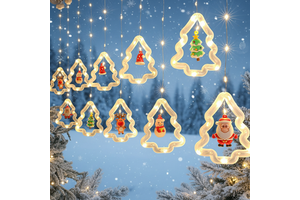 9.84Ft 120LED Warm White Christmas Lights Flashing Bubble Easy Install Portable Indoor/Outdoor/Garden Use