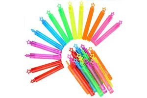 Mini Star Assorted Plastic Bubble Wands Fun Summer Party Favors & Gifts for All Ages