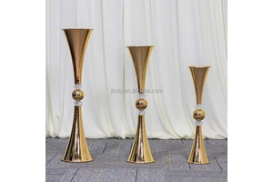 Factory Gold Versatile Tall Flower Holders Centerpiece Flower Stands Wedding Centerpieces Table Decorative Gold Flower Vase