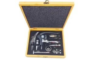 Rabbit Corkscrew With Bamboo Gift Box Wine Gift Set Including Metal Wine Corkscrew Opener For Weddings