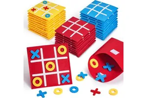 Birthday Party Favors Lassic Educational Toy for Goodie Bag Stuffer with Envelope Easy to Store Tic Tac Toe Strategic Board Game