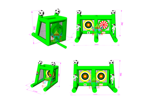 SUPER Commercial Outdoor Fun Party Interactive Sport Sticky Throwing Game Inflatable Set 3x3m for Ages 3-12 Commercial Events