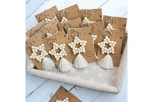 Wooden Bead Tassels Set for Wedding Favors Baby Shower Favors for Guests Bridal Shower Thank You Gifts Party Favors