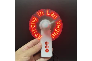 Mini Handheld Fan with Customized 1-Color LED Text/Logo Printing for Gifts-yuguang F011 Party Favor