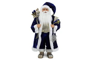 16" Inch Santa Christmas Standing Ornaments Tree Decorations Plastic & Fabric Traditional Holiday Gift Item Factory
