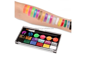 18 Colors UV Kids Facepainting Kit Water-Based Washable Body Artist Paint Carnival Makeup Party