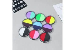 Professional Rainbow 30g Single Cake Face Body Paint Water-Based Halloween Makeup with Palette Variety of Colors