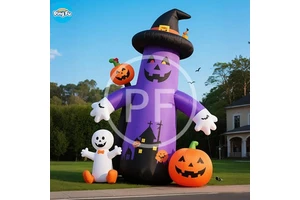 Customized Halloween Inflatable Witch Ghost Halloween Pumpkin Inflatable Outdoor Yard Inflatable Halloween Party Decorations