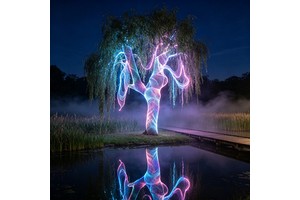 LED Fiber Optic Mesh Light IP65 Waterproof RGB Color Changing for Christmas Halloween Party Garden Decorative Lights