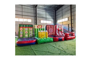 Inflatable Carnival Pencil Ring Toss 4 in 1 Sports Game Outdoor Play for Kids Party Rental