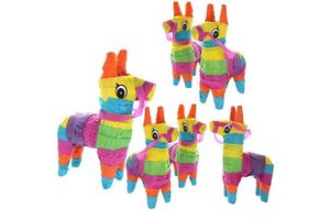 Mini Rainbow Alpaca Pinata Birthday Present Candy Wrap Supplies Party Atmosphere Knock Game Props