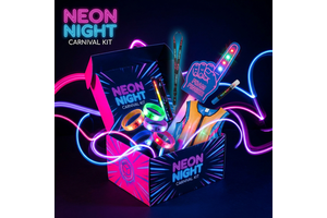Custom Neon Night Carnival Kit LED Cheering Set Glow Party Supplies with Foam Finger LED Bracelet Vest Lanyard Cheering Stick