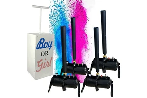 Black TNT Gender Reveal Bomb Eco-Friendly Baby Gender Reveal Powder Fireworks Canons Machine Wholesale One Click Start