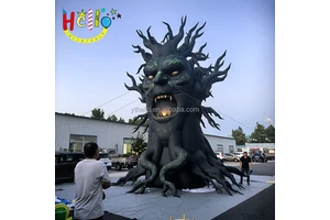 Halloween Decorations Inflatable Demon Balloon Party Decor Inflatable Tree Monsterwith LED Lamp And Air Blower