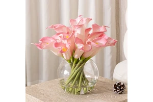 2026 New Arrival Artificial Flower Bouquet Sets Calla Lily Silk Fabric Artificial Flowers For Interior Designer Bulk Supply