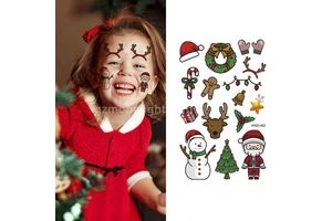 Waterproof Halloween & Christmas DIY Face Prank Makeup Temporary Tattoo Party Makeup Stickers Fake Tattoo Stickers
