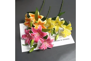 High Quality Wedding Flower Arrangement 3 Flowers 2 Buds Table Decoration Manufacturer Wholesale High Artificial