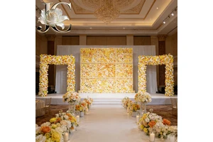 Custom Color Realistic Silk Flower Arch Artificial Wedding Event Centerpiece Bulk Wedding Party Table Decoration