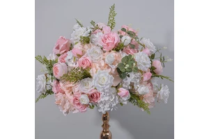 New Table Flower Arrangement Wedding Table Decoration Flower Balls and Utensils Matching Simulation Flower Balls